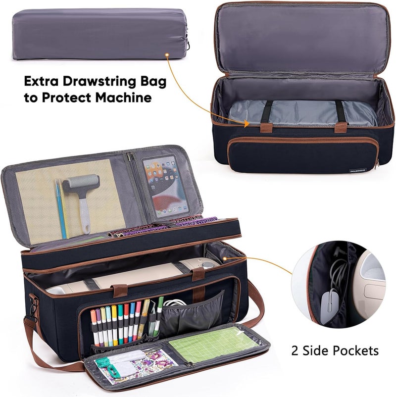 IMAGINING Carrying Case for Cricut Maker 3, Maker 4, Double-Layer Machine Bag with Cover for Cricut Explore 4, Explore 3, Explore Air 2, Storage Organizer for Cricut Accessories and Tools - Image 5
